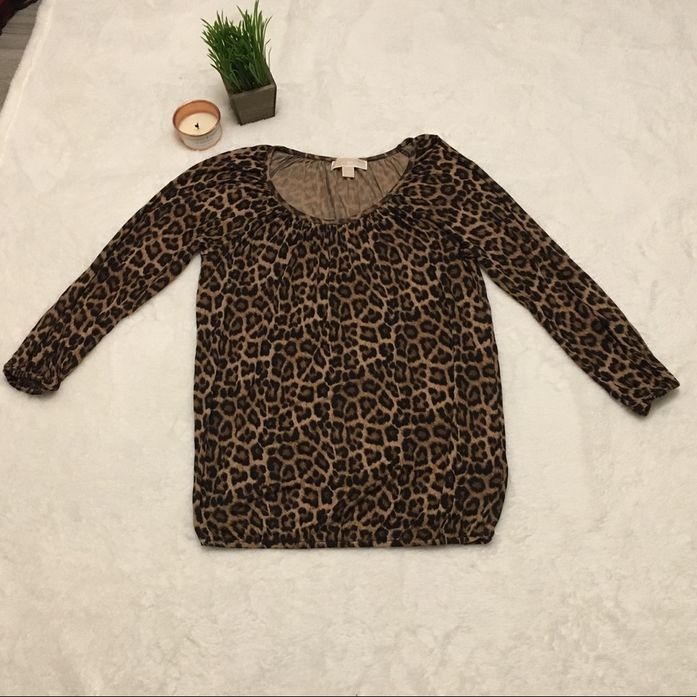 Michael Kors Leopard Print Top